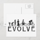 Carte Postale Evolution Vélo féminin (Devant / Derrière)