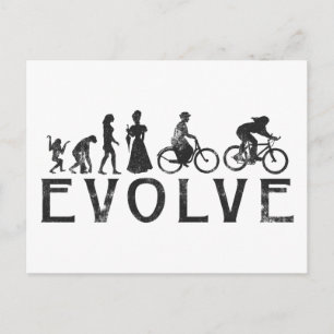 Carte Postale Evolution Vélo féminin