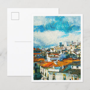 Carte Postale Evora Portugal Belle peinture à l'huile paysage