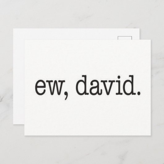 Carte Postale Ew David Mème (Devant / Derrière)