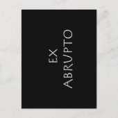 Carte Postale Ex abrupto (Devant)