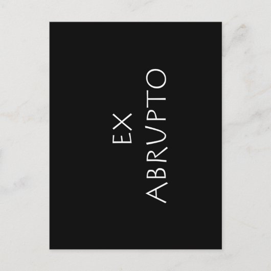 Carte Postale Ex abrupto (Devant)