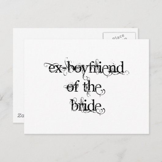 Carte Postale Ex-copain de la mariée (Devant / Derrière)