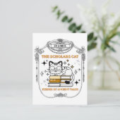 Carte Postale Ex Libris Chat Scolaire Dark Academia (Debout devant)