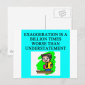 CARTE POSTALE EXAGÉRATION (Devant / Derrière)