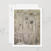 Carte Postale Examen d'une sculpture rocheuse assyrienne, de 'Di (Devant / Derrière)