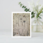 Carte Postale Examen d'une sculpture rocheuse assyrienne, de 'Di (Debout devant)