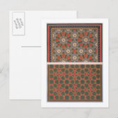Carte Postale Examples of ceiling decorations, from 'Arab Art (Devant / Derrière)