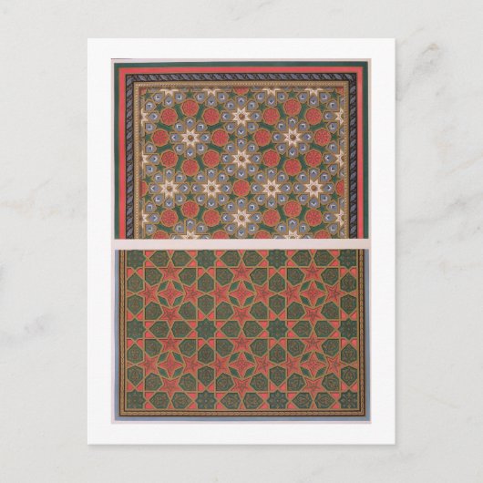 Carte Postale Examples of ceiling decorations, from 'Arab Art (Devant)