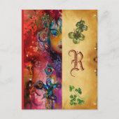 Carte Postale EXCALIBUR Monogramme Parchemin Saint-Patrick (Devant)