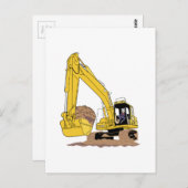 Carte Postale Excavateur (Devant / Derrière)