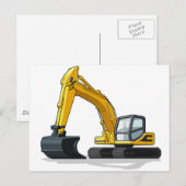 Carte Postale Excavateur (Devant / Derrière)