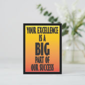 Carte Postale Excellence Merci des employés (Debout devant)