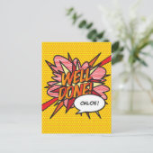 Carte Postale EXCELLENT TRAVAIL Bande dessinée rétro Fun Pop Art (Debout devant)