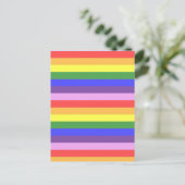 Carte Postale Excellente qualité Rainbow Stripe Bright Colors (Debout devant)