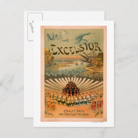 Carte Postale Excelsior Kiralfy Spectacular Triumph Theater (Devant / Derrière)