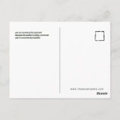 Carte postale exceptionnelle (libellule) (Dos)