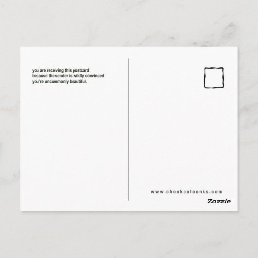 Carte postale exceptionnelle (libellule) (Dos)