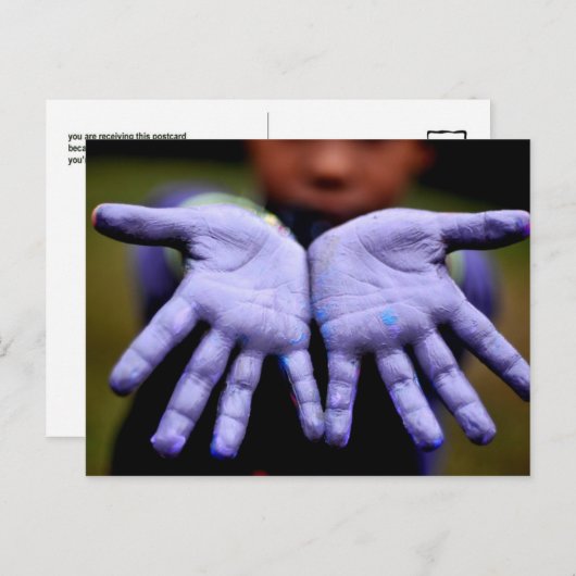 Carte postale exceptionnelle (mains) (Devant / Derrière)