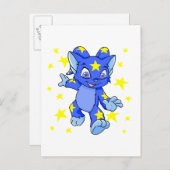 Carte Postale Excité Starry Acara avec éclat d'étoile (Devant / Derrière)