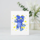 Carte Postale Excité Starry Acara avec éclat d'étoile (Debout devant)