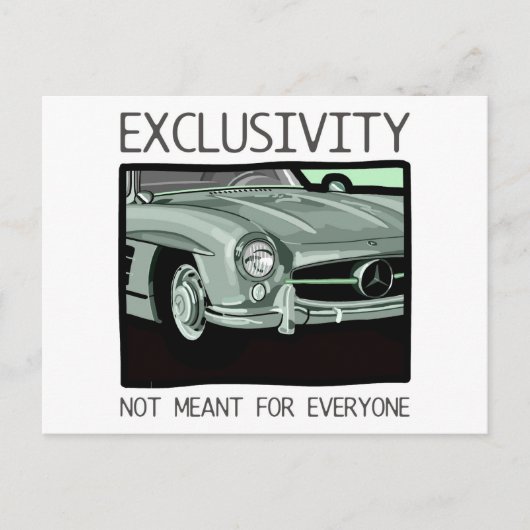 Carte Postale Exclusivité et richesse - vieille voiture classiqu (Devant)