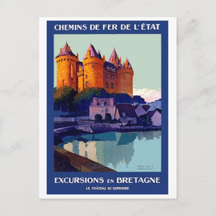 Carte Postale Excursions en Bretagne, France, château de Combour