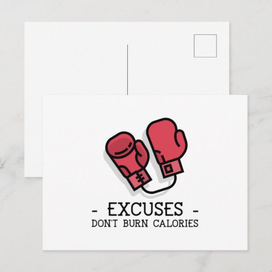 Carte Postale excuses (Devant / Derrière)