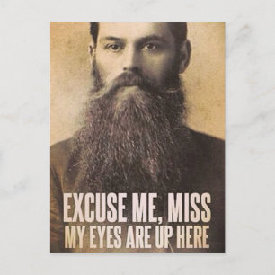 Carte Postale Excusez-moi Mlle, Mes yeux sont là