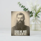 Carte Postale Excusez-moi, Mlle ; mes yeux sont là (Debout devant)