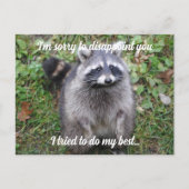 Carte Postale Excusez-moi Raccoon (Devant)