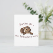 Carte Postale Excusez-moi...votre chargeur d'oiseaux est vide (Debout devant)