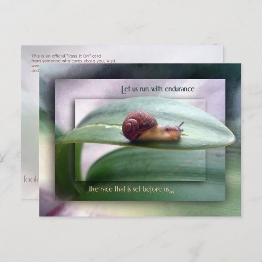 Carte Postale Exécuter avec endurance (Devant / Derrière)