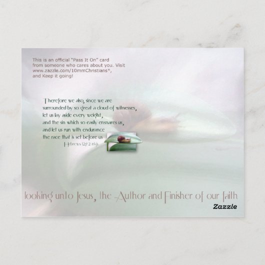 Carte Postale Exécuter avec endurance (Dos)