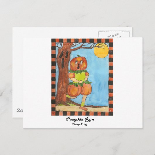 Carte Postale Exécution citrouille (Devant / Derrière)