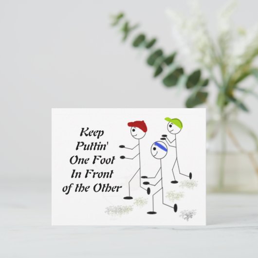 Carte Postale Exécution du message de motivation (Debout devant)