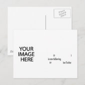 Carte Postale Exemple suivant sur Twitter Ajouter image et texte (Devant / Derrière)