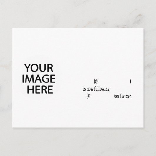 Carte Postale Exemple suivant sur Twitter Ajouter image et texte (Devant)