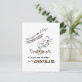 Carte Postale Exercice Au Chocolat (Debout devant)