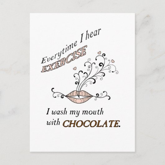 Carte Postale Exercice Au Chocolat (Devant)