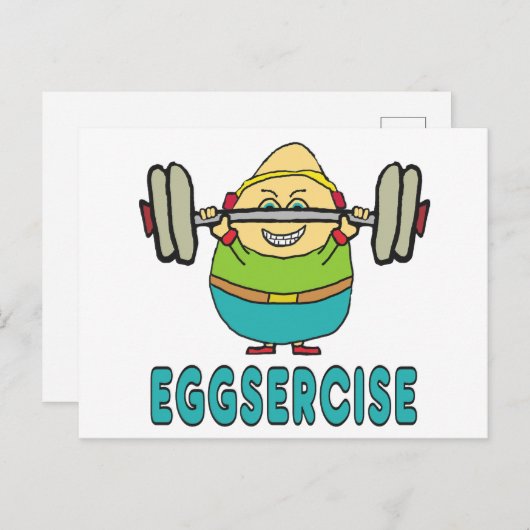Carte Postale Exercice de jeu d'oeufs Eggsercise (Devant / Derrière)