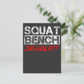 Carte Postale Exercice de musculation banc de squat Deadlift Spo (Debout devant)