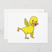 Carte Postale Exercice de stretching Canard en yoga (Devant / Derrière)