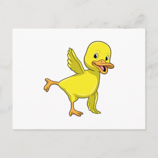 Carte Postale Exercice de stretching Canard en yoga (Devant)