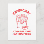 Carte Postale Exercice Je pensais que vous avez dit frites suppl (Devant)