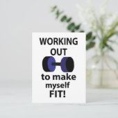 Carte Postale Exercice Poids de l'entraînement (Debout devant)