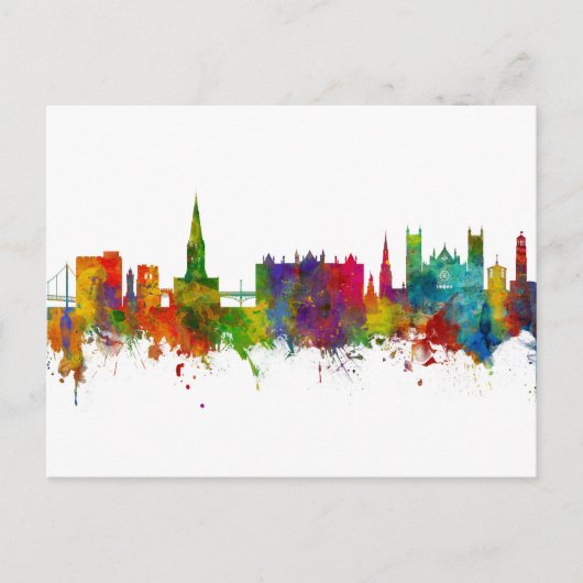 Carte Postale Exeter England Skyline (Devant)