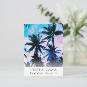 Carte Postale *~* Exotic AP25 Personnaliser Travel Palm Frond (Debout devant)