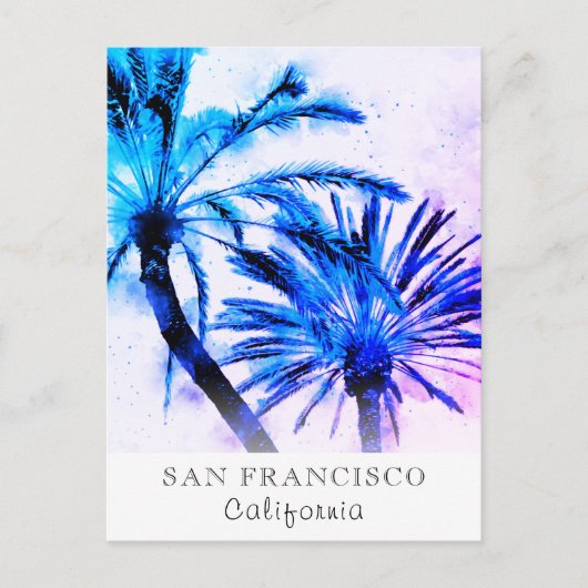 Carte Postale *~* Exotic AP25 Personnaliser Voyage Palm Abstrait (Devant)