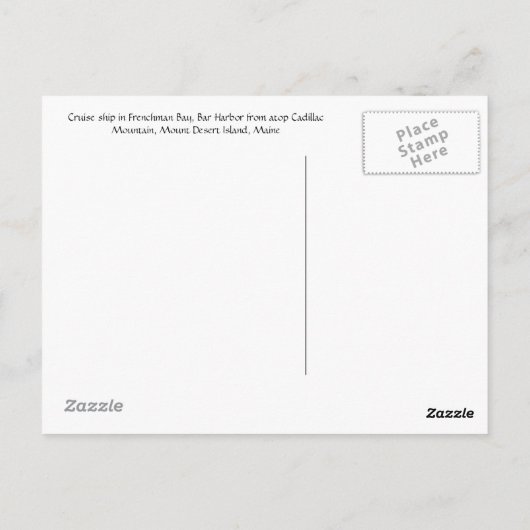 Carte Postale expédié (Dos)